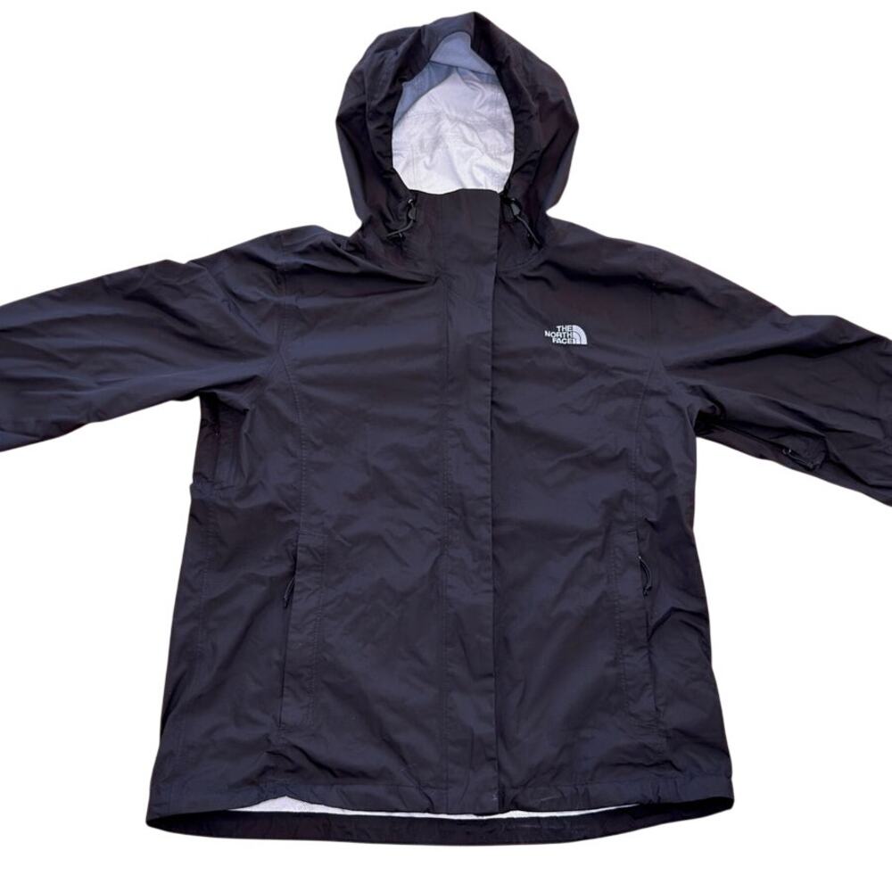 The North Face Men's Dark Navy Full Zip Hooded Windbreaker Rain Jacket